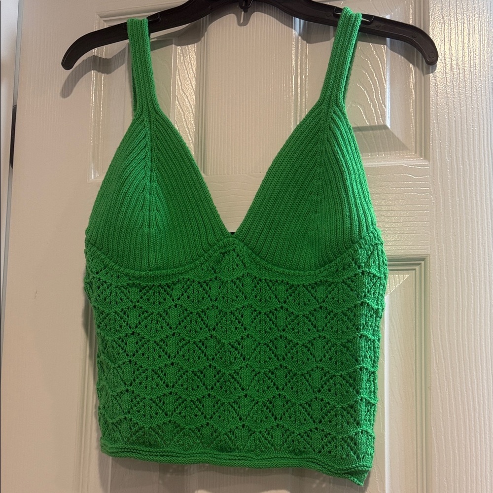 ZARA Green Knit Women's Top